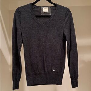 Nike Women's Dark Gray V-Neck Sweater